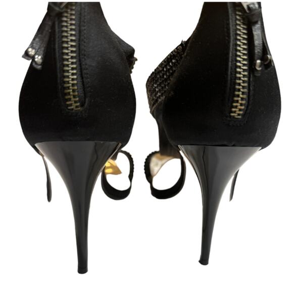 Nordstrom Exclusive Glint Devyn Sandal High Heels - Black Rhinestone - Picture 4 of 9